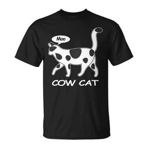Camiseta Premium para Amantes de los Gatos, Camiseta Divertida con Diseño de Vaca, Camiseta Promocional Premium - Product Image 1