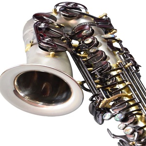 <span class=keywords><strong>Sassofono</strong></span> Contralto Professionale in Eb, Nichelato, Laccato Oro, Strumento a Fiato con Custodia Rigida e Bocchino Regolabile - Product Image 2