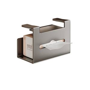 Porte-serviettes en papier Emor pour cuisine, fixation murale, gris anthracite, rectangulaire, sans perçage, boîte de rangement pour serviettes, pour porte d'armoire - Product Image 2