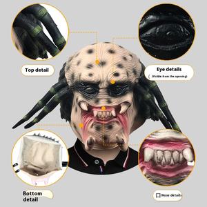 Masques en latex effrayants de <span class=keywords><strong>film</strong></span> d'<span class=keywords><strong>horreur</strong></span> biochimique extraterrestre BAIGE, masques de fête en latex effrayants, couvre-chef de mascarade pour Halloween, accessoires de farce - Product Image 3