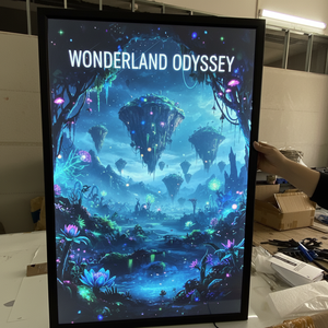 Cadre lumineux LED en aluminium noir et argent sur mesure 2026 16x24 24x36 27x40 pour affiches de cinéma - Product Image 1