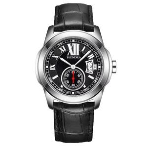 Montre mécanique analogique de luxe pour homme en acier inoxydable avec bracelet en cuir, étanche 3 ATM, lumineuse, date, style professionnel - Product Image 3