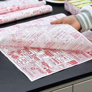 Custom Printed <b>Food</b> Grade PE Greaseproof Biodegradable Eco-Friendly Disposable <b>Wrapping</b> <b>Paper</b> for Hotdog Sandwiches - Product Image 2