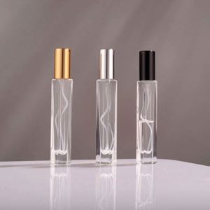 Luxury Round/Square Perfume Bottle 10ml 15ml Slim Tall Thick Bottom Crimp <b>Screw</b> Glass Bodyworks Screen Printing <b>Pump</b> Sprayer - Product Image 1
