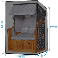 Housse pour balançoire Hollywood, imperméable, résistante à l'usure, anti-UV, avec poignée de ventilation, housse de balançoire de jardin noire