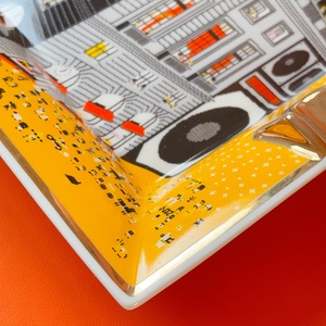 Luxury American Style Square Smokeless <b>Ashtray</b> and Cigar Dish Set Portable Porcelain Ceramic Box with Custom Logo - Product Image 3