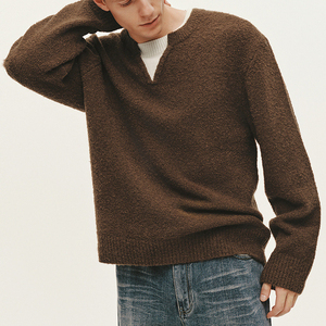 Suéter de <span class=keywords><strong>Punto</strong></span> Holgado con Cuello en V Texturizado para <span class=keywords><strong>Hombre</strong></span> - Prenda Superior Informal para Uso Diario - Product Image 2