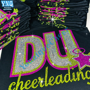 उच्च गुणवत्ता वाले चीयरलीडर गैन्स्टन टी-शर्ट डिजाइन कस्टम खुश टीम गैंडा ट्रांसफर हॉटफिक्स गैंडा कस्टम डिजाइन - Product Image 3