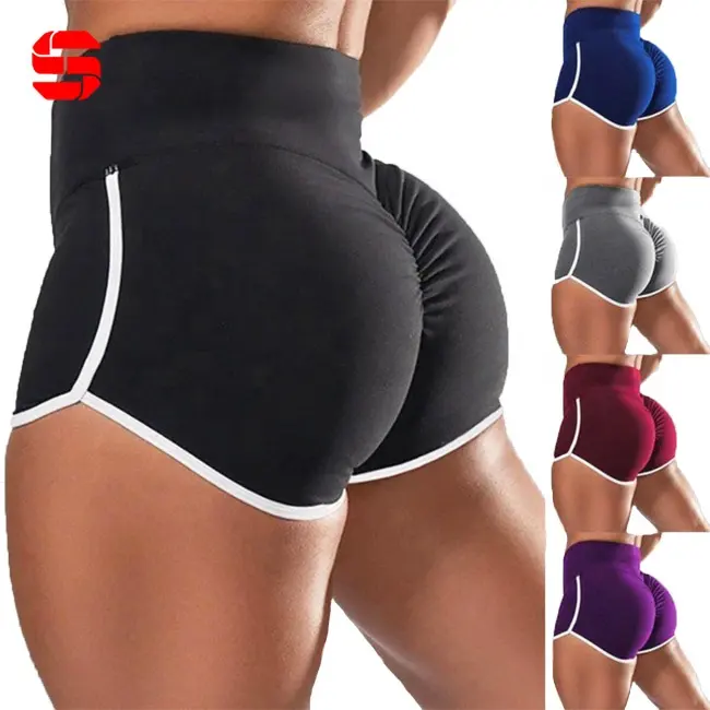 Summer Sports Elastic Patchwork Soft Plus Black Twerk Sexy Girls Female Short Pants Lady Casual Slim Hot Women Shorts