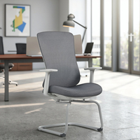 Chaise de direction unique, chaise de bureau sans roulettes, hauteur réglable, tissu, accoudoirs en alliage d'aluminium, moderne, luxe, visiteur, salle d'attente