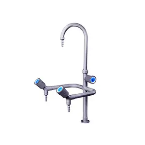 Big sink cabinet snk and tap swan shape long body free sample rust proof stainless steel 3 tap water faucet on sale