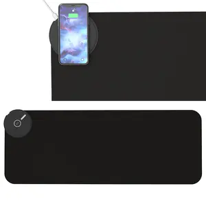 Ultra Thin Desktop Mobiele Telefoon 10W Qi Draadloze Opladen Lader Mousepad Voor Computer Muis En Telefoon Draadloze Oplader