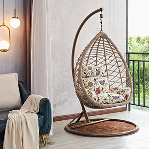 Silla Colgante Tipo Cesta de Ratán para Interiores, Dormitorio, Balcón, Estilo Nido de Pájaro, Ideal para el Hogar, Dropshipping Shopify - Product Image 5