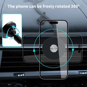 Support magnétique pour téléphone de voiture avec bras flexible pour la navigation, noir, ajustement universel - Product Image 4