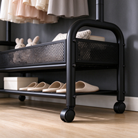 Séchoir à linge portable double en métal de haute qualité, robuste et écologique, pour balcon et salon extérieur