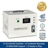 Régulateur de tension automatique SVC en cuivre, monophasé 220V 5kVA, avec affichage à aiguille, haute efficacité, stabilisateur de puissance 50/60Hz
