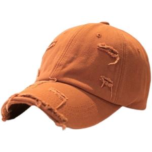 Vente en gros de casquettes 6 panneaux en coton de haute qualité avec logo brodé sur mesure chapeaux de papa casquettes de baseball en détresse - Product Image 3