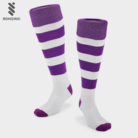 Vente en gros Chaussettes de baseball respirantes professionnelles à rayures hautes