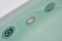 Baignoire à jets d'air avec bain à remous au sol combo douche avec chauffage pour 2 personnes adultes