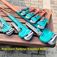 Clé à tuyau industrielle JINDA de 8 pouces, à une seule extrémité, robuste, avec poignée souple, en acier à haute teneur en carbone, réglable, capacité de mâchoire de 38 mm