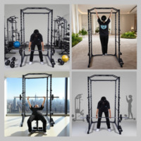 2026 Cage de musculation tout-en-un robuste et de haute qualité pour salle de sport à domicile, avec rack à squats et barre de traction