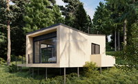 Petite maison en verre modulaire de style moderne de luxe entièrement personnalisée Maison préfabriquée en conteneur Petites maisons Cabane de bâtiments de jardin