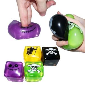 Juguetes Sensoriales Antiestrés de Halloween, Cubo Blandito de TPR, Cubo de Fantasma y Esqueleto, Juguetes Blanditos de Halloween - Product Image 5
