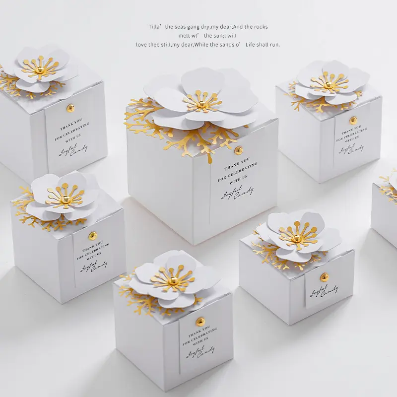 Benutzer definierte Druck karte Original Hochzeit begünstigt Box danke Geschenke für Süßigkeiten Schokolade oder andere kleine Geschenke
