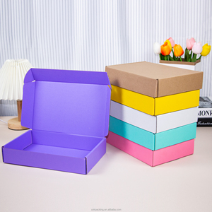 Scatole di <span class=keywords><strong>spedizione</strong></span> del pacchetto di carta della scatola Kraft d'imballaggio amichevole di Eco su ordinazione per la scatola postale cosmetica di trucco dei vestiti della biancheria intima della caramella - Product Image 5