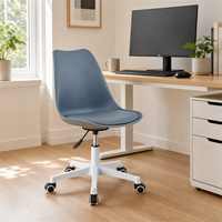 Chaise de bureau pivotante ergonomique moderne en PP réglable pour la maison, le bureau et l'usage commercial