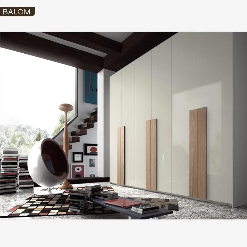 BALOM çift renkli yatak odası mobilyası dolap tasarım laminat renkleri kombinasyonu