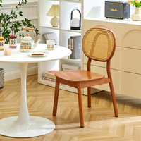 Chaise kane chaises de salle à manger pour birstro café café bibliothèque magasin de thé au lait chaise en bois massif avec dossier en rotin pour bar