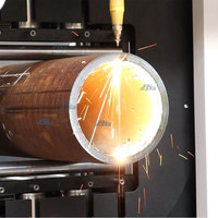 Mesin Pemotong Pipa Laser Serat 3D FINCM Otomatis dengan Rotary Axis 3 Chuck 12m 360mm 450mm untuk H Beam Channel dan Logam Baja