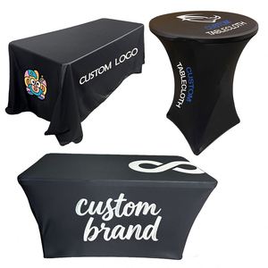 Eco Friendly Soft Custom Made <b>Round</b> Display <b>Table</b> <b>Cloth</b> Available in Baby Blue Cream Multi Colors - Product Image 1