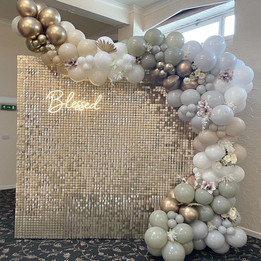 Светлый Золотой блестящий декоративный фон для свадебного торжества мерцающий воздушный активный панельный фон для стены