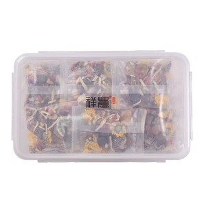 Thé aux saveurs de déesse Rosy : gingembre, jujube, longane, datte rouge, goji, gingembre séché et fleurs de gingembre, 12g, en sachet, vente en gros - Product Image 2