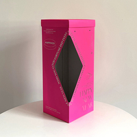 Boîte cadeau esthétique écologique et recyclable personnalisée pour fleurs, avec motif ajouré, facile à transporter, en carton ondulé robuste pour les festivals