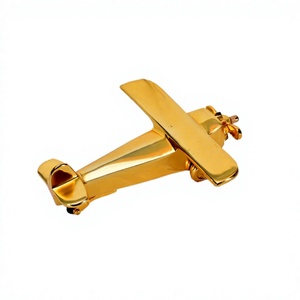 Modèle d'avion à hélice PVT en or, nouveauté, vente en gros d'avion, cadeaux, accessoires, modèles d'avion avec logo personnalisé, décoration d'intérieur - Product Image 1