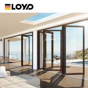 Portes coulissantes pliantes en aluminium Eloyd pour patio, grandes portes résistantes aux ouragans, portes en verre pliantes - Product Image 2