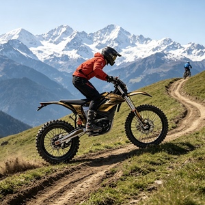 Moto tout-terrain électrique pour adultes F29R, pneus avant 90/90-21, arrière 140/80-18, transmission par chaîne - Product Image 1