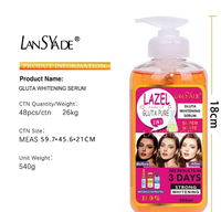 Sérum Liquide Anti-Âge Visage et Corps 500ml Gluta Arbutine Vitamine E Vitamine C Acide Hyaluronique Éclaircissant et Blanchissant – Vente en Gros