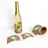 Etiquetas de Vinilo Modernas y Elegantes para Botellas de Vino, Resistentes al Aceite, con Estampado en Dorado, para Marcas de Boutique