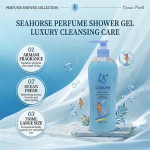 Gel de Ducha Perfumado Seahorse de Lxpure, Fragancia <span class=keywords><strong>Armani</strong></span> de Larga Duración para una Piel Fresca y Limpia, Servicio OEM - Product Image 6
