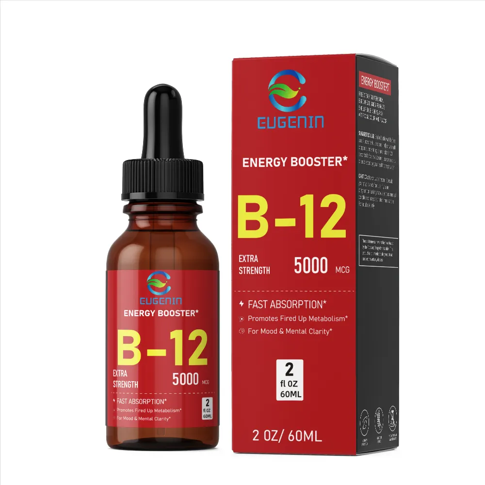 Private Label Halal Vegan Vitamina A B12 gotas com Vitaminas e Minerais Energia Melhorar os Suplementos Dietéticos