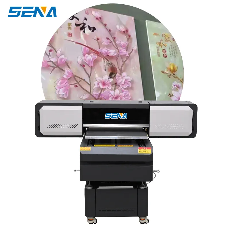 SENA otomatik A1 6090 UV masaüstü yazıcı kartı telefon kılıfı baskı yeni A3 A4 mürekkep dişli bileşenleri cam sanayi küçük işletme