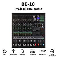 XTUGA BE-26 Mixeur audio numérique DJ professionnel 26 canaux Bluetooth USB en plastique avec enregistreur intégré et égaliseur 3 bandes
