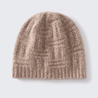 Nouveau bonnet en cachemire tricoté unisexe, bonnet d'hiver avec texture, design uni de luxe, prêt à être expédié et OEM