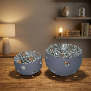 Support de bougie décoratif en fer et verre fait main Sonnet, impression numérique 1 couleur, modèle 3010, décoration intérieure, Noël, Uttar - Product Image 4