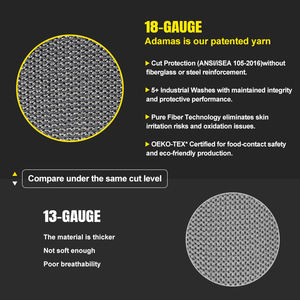 XINGYU ADAMAS Teknolojisi 18 Gauge Nitril Mikro İnce Köpük Kesilmeye Dayanıklı Güvenlik İş Eldivenleri Kavramalı Dikişsiz Kabuk ANSI A3 Gri - Product Image 4