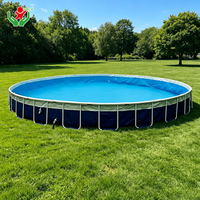 Piscine à structure robuste en acier, idéale pour les fêtes et les loisirs en plein air